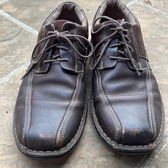 Clarks Collection Brown Leather Lace Up men’s Shoes size 13 - Picture 6 of 7